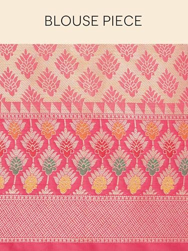 MOHEY Women's Art Silk Weave Saree(Light Blue)