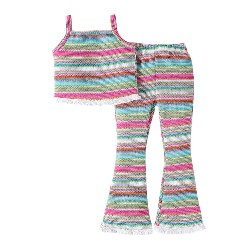 Hoscotch Girls Textured Multi Sleeveless Pant Set For Ages (5-6 Years)