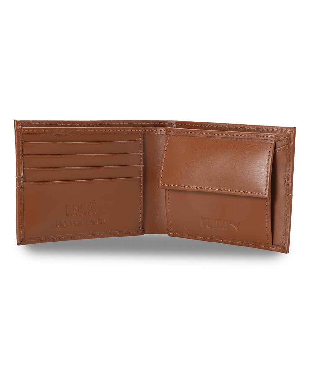 Puma, Unisex-Adult, Script Logo Wallet, Desert Tan, (9216601)