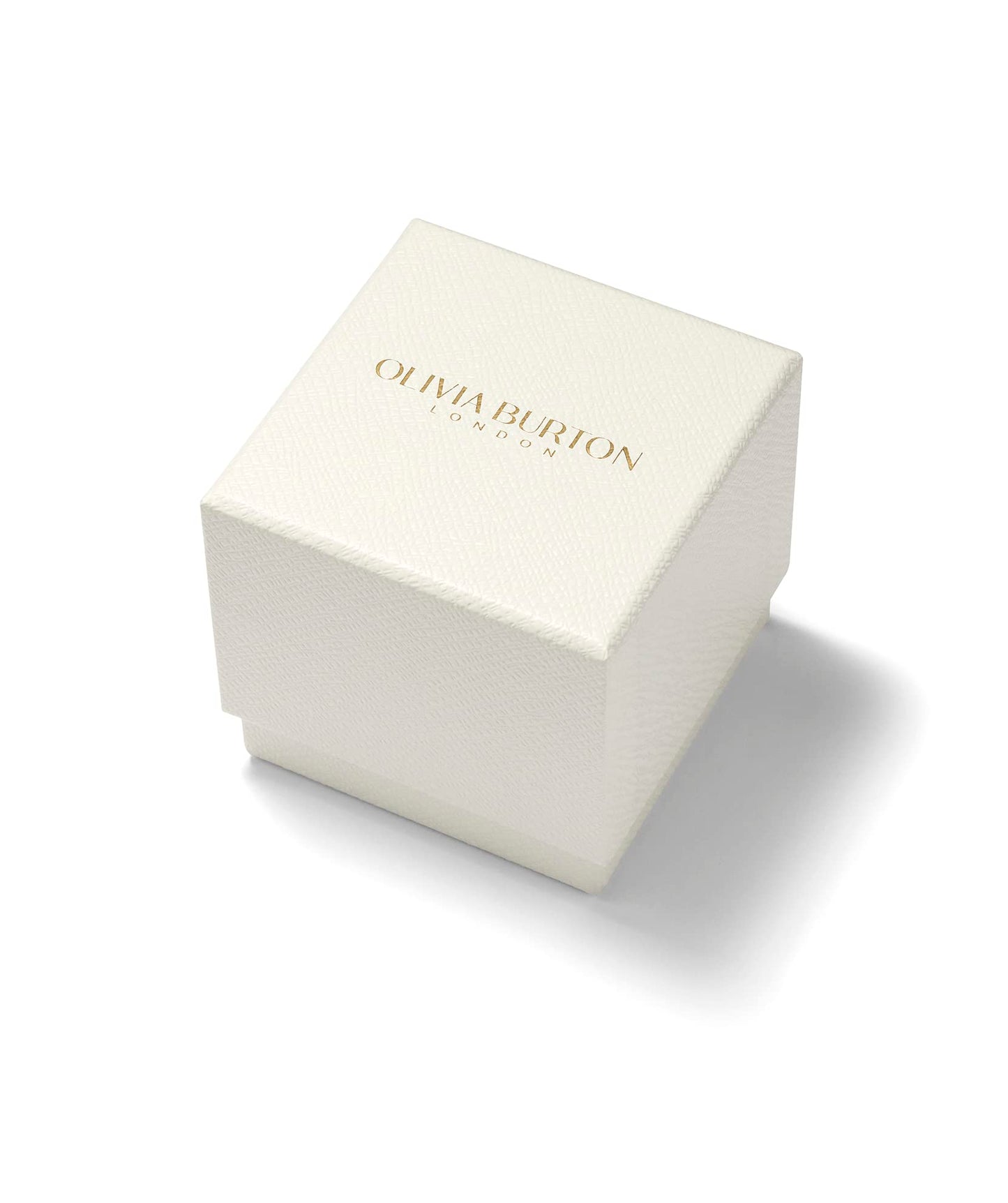 Olivia burton Night Garden Qtz Basic Slim White Mother of Pearl & 3D Print & Stone Round Dial Women's Watch|Navy Leather Material|Navy Color Band - OB16WG86