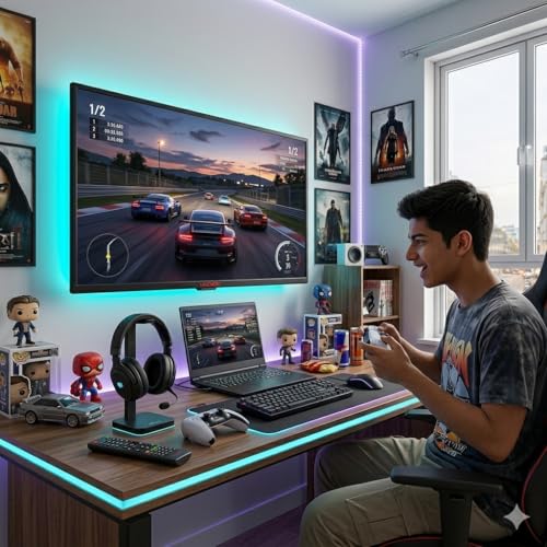 UNICRON 24 Inch Non SMART LED TV with 30W Sound Output, Slim Design Clear HD Display with HDMI & USB Ports, Ideal for Security, Office, Gaming & CCTV Monitoring