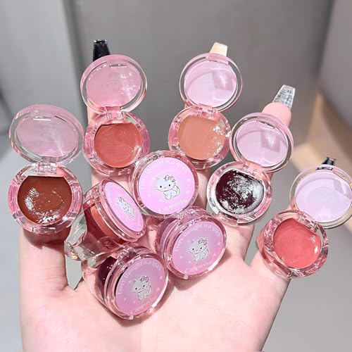 Cappuvini Sweetheart Cat Ring Lip Gloss | Non-Transfer Smudge Proof Lip Stain | Coffee Peach Nude Berry Queen Lipstick Colors | Cute Wearable Ring Design | Jelly Texture Glass Lip Effect | Buildable Coverage Full Pigment Glossy Finish | Light Texture for