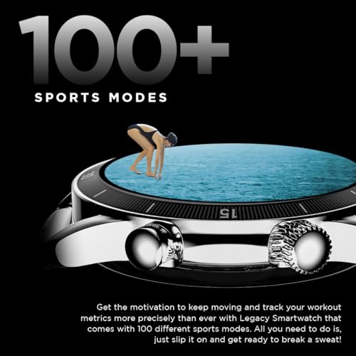 Fire-Boltt Legacy Luxury Smartwatch | 1.43" AMOLED Display with Always On | Bluetooth Calling & Voice Assistant | IP68 Water Resistant | Health & Fitness Tracker with 110+ Sports Modes (Grey)