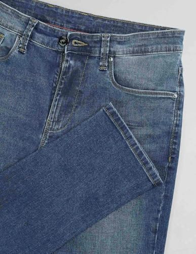 Arrow Newyork Men's Soho Slim Tapered Fit Mid Rise Jeans (ANAKJN2680_Indigo_40)