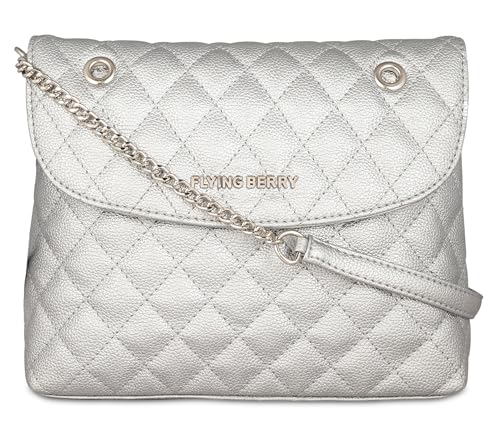 FLYING BERRY Women's Sling Bag (FB-2354_Silver)