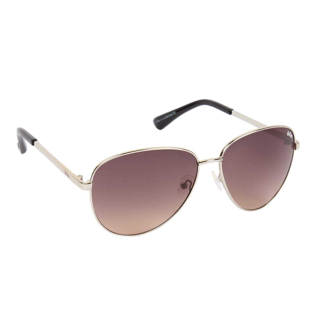 Lee Cooper Women's UV Protected Aviator Full Rim Sunglasses (Silver) (Lens Color - Pink) (Lens Size - 60*14*139 MM) (Pack Of 1) (LC9159NTB SIL)