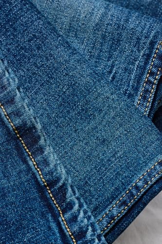 SNITCH Men Casual Jeans | Bootcut Fit with Smooth Texture & Durable Fabric | Cotton Blend & Medium Stretch for All Seasons & Everyday Comfort |Blue