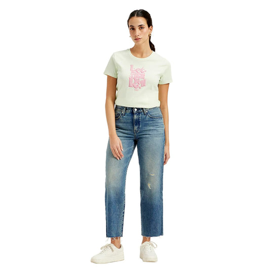 Women's Mid Rise 94 Baggy Fit Blue Jeans