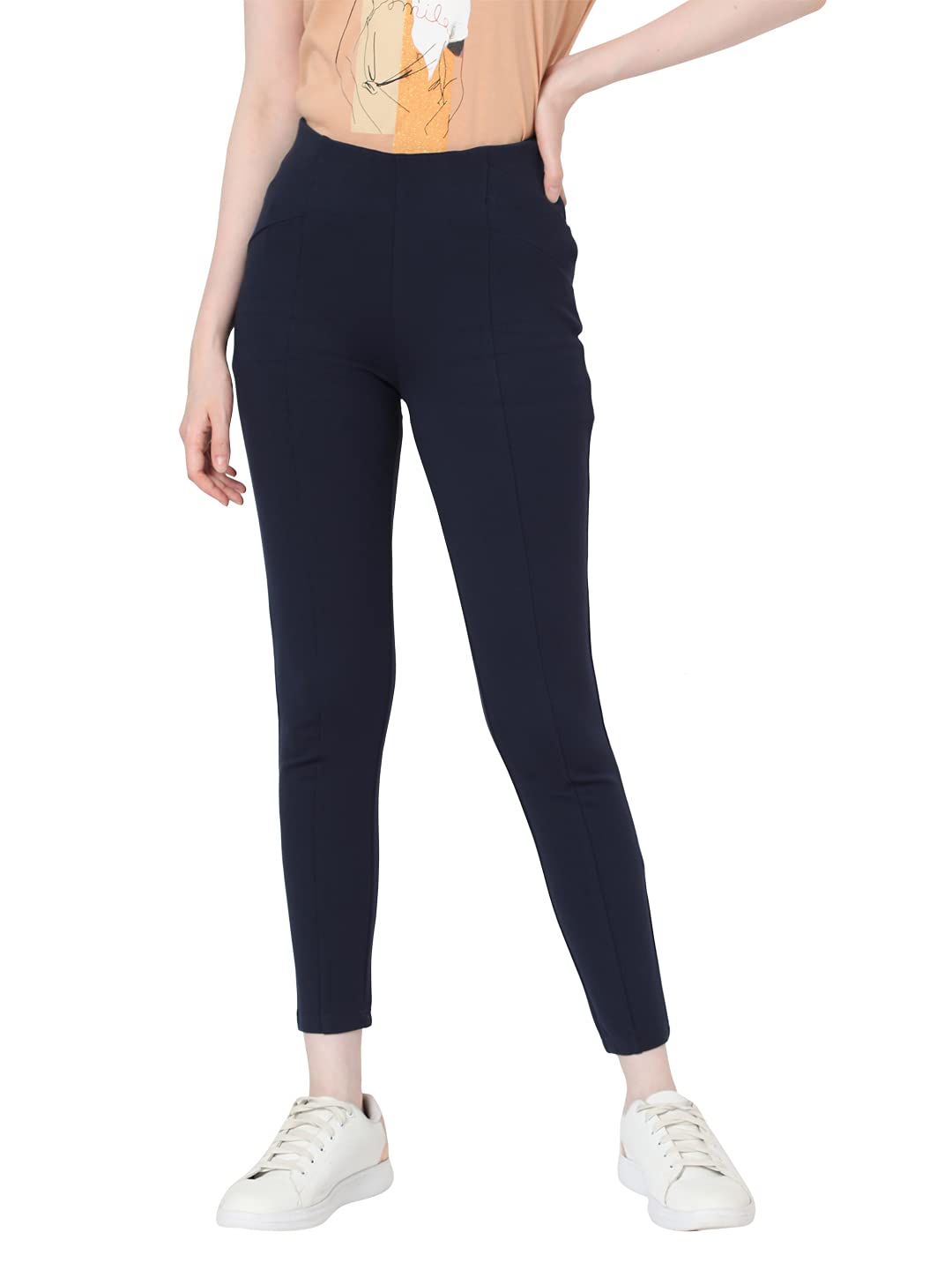 VERO MODA Women's Slim Leggings (214668906_Navy Blazer_XS)