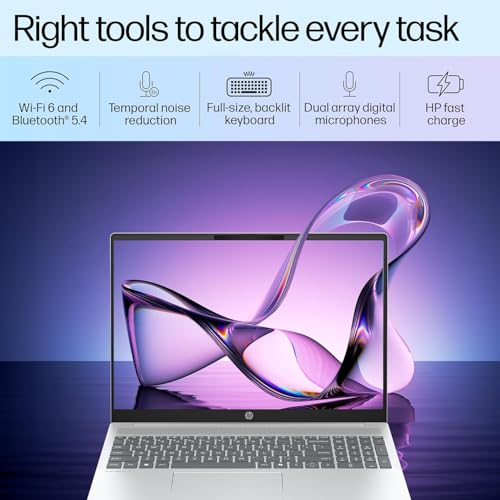 HP OmniBook 5 (Previously Pavilion),13th Gen Intel Core i5 1334U (16GB LPDDR5X,512GB SSD) 2K, WUXGA,IPS,300 nits,16''/40.6cm Touchscreen, Win11, M365, Office24, Silver,1.79kg,ba1789TU,IR Camera Laptop