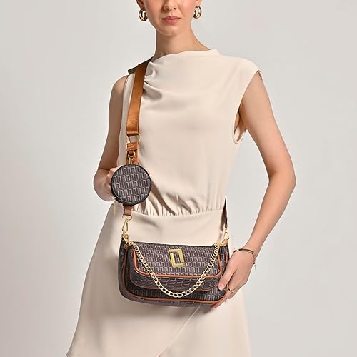 Lavie Luxe Women's Chunk25 Monogram Print Sling Bag | Ladies Purse Handbags | Gift For Women