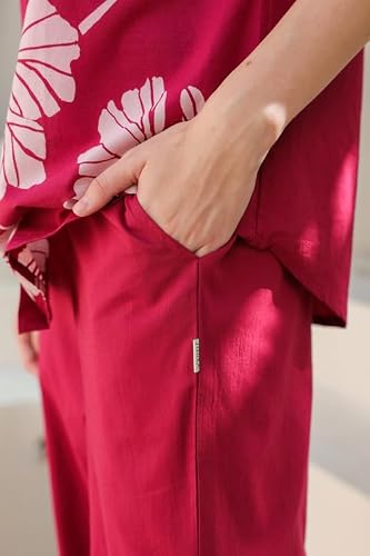 JISORA Women's Cotton Co-ord Set 15CS3296-M Pink M