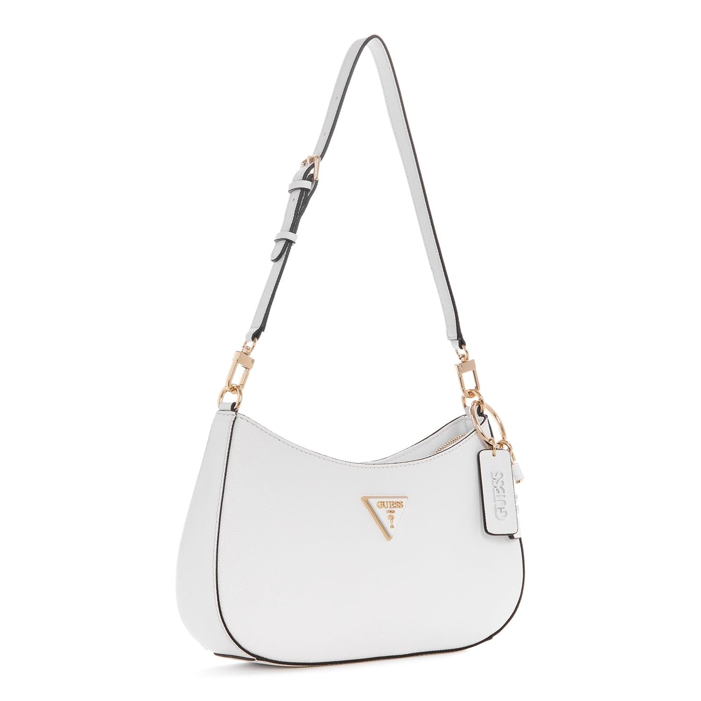 Guess Women's White Pu Solid Shoulder Bag