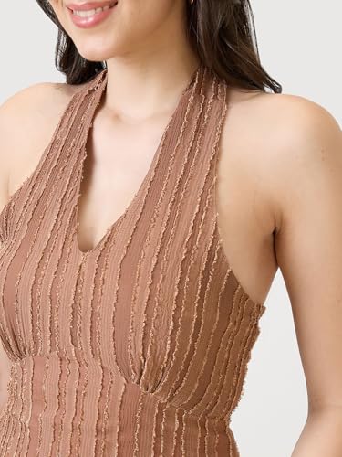 Globus Women Dress (GS576040_Brown_S)