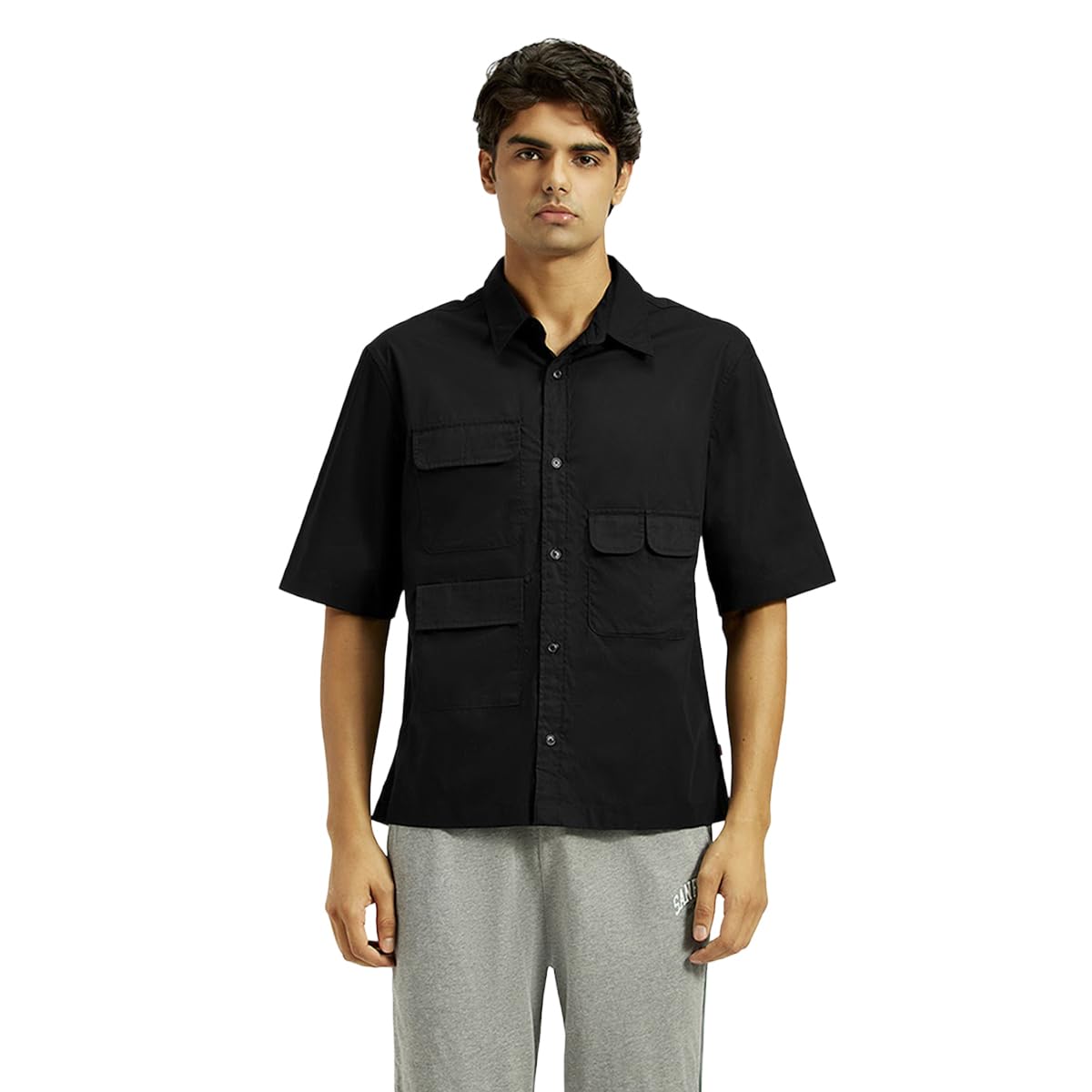 Levi's Men's Loose Fit Shirt (0056W-0001_Black
