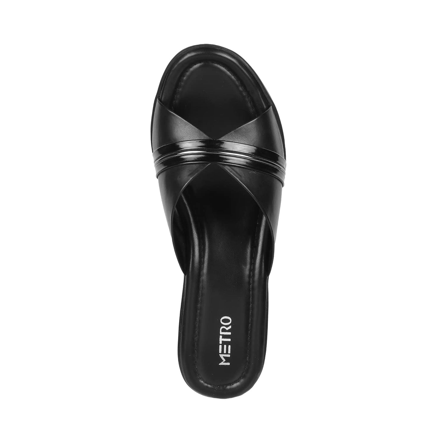 Metro Women Wedge Heel Fashion Slip-on Black UK/5 EU/38 (34-122)