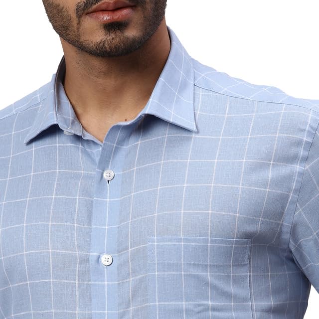 Park Avenue Regular Fit Blue Formal Shirt for Men