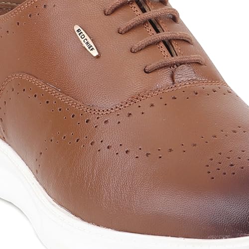 Red Chief Low Ankle Casual Brogue Shoes for Men | Tan UK09