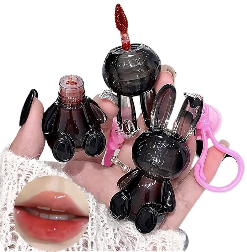 Gege Bear Black Rabbit Lip Gloss for Women – Ultra-Glossy, Hydrating & Lightweight Lip Glaze for a Radiant Pout – Achieve a stunning shine with this non-sticky, nourishing formula that combines the best of lip balm and lipstick (03-SWEET HONEYDEW, 1.8g)