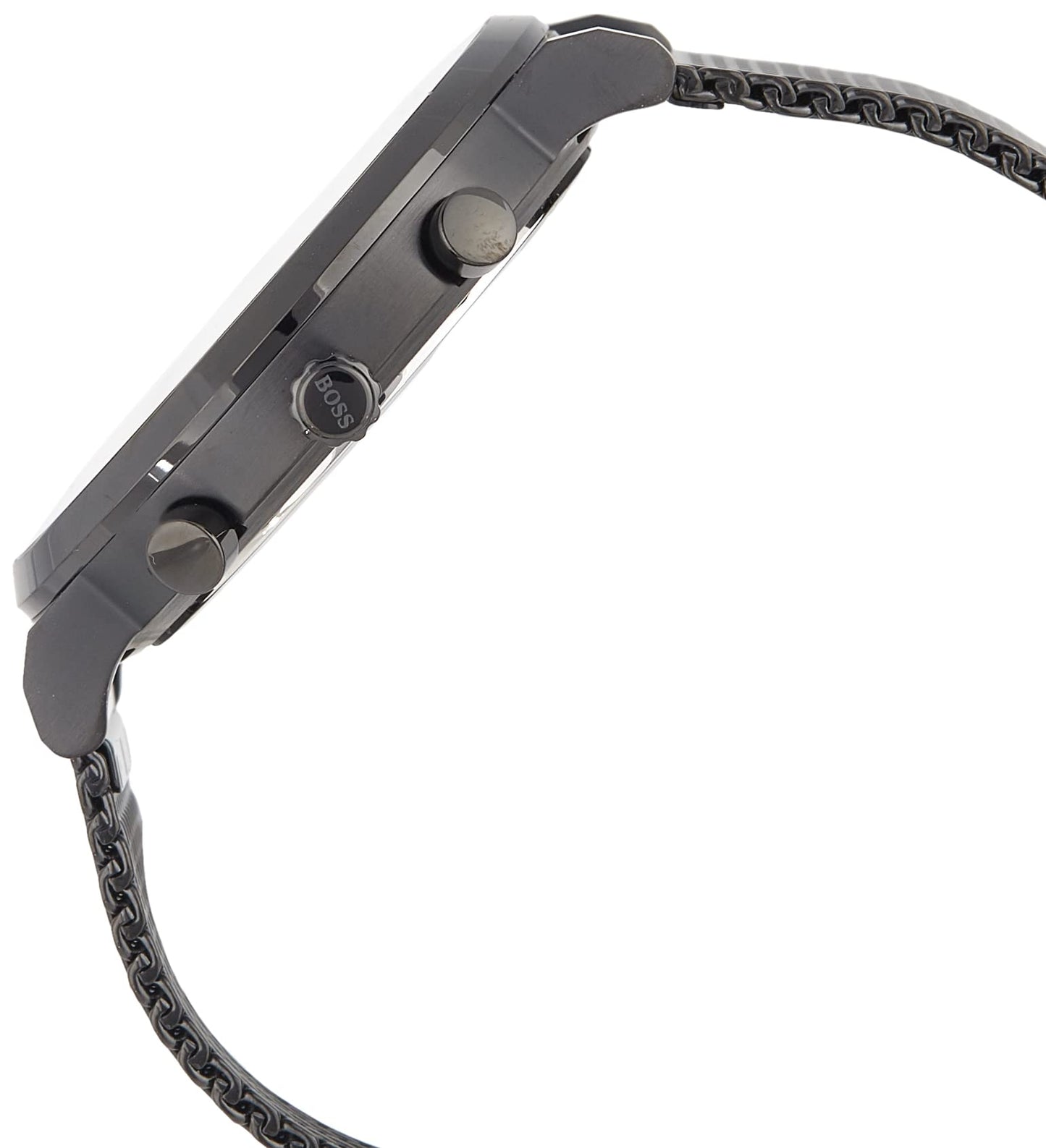 Hugo Boss Stainless Steel Montre Integrity Analog Black Dial Men Watch-1513813, Black Band