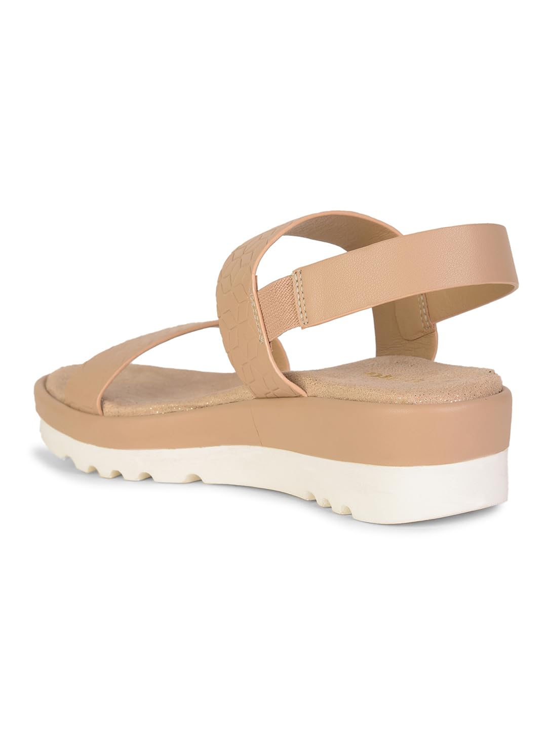 Bata 5618 Andrea Sandal Beige Sandals for Women|Family outings|Cushioning|Adjustable Straps|Keep feet Cool and Dry| Size- 3