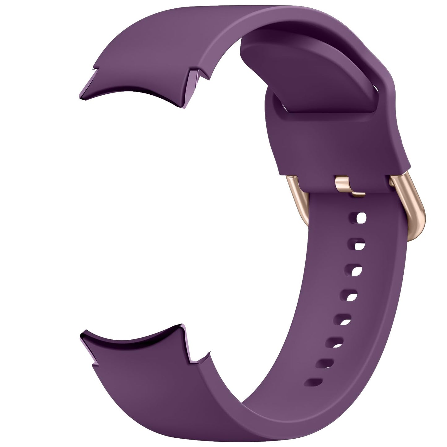 Tobfit Silicone Strap Compatible for Samsung Galaxy Watch 4/4 Classic/Active 2/Watch 5/5 Pro (Watch Not Included), Sport Replacement Strap with Classic Clasp for 20mm Smart Watch（Dark Purple）