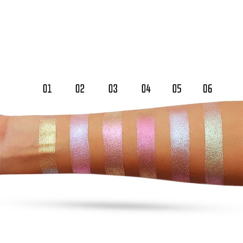 Charmacy Milano Star Bomb Eyeshadow (Shade 06) - 3.2 g, Shimmery Effect, Glitter, Duo-Chrome Metallic, Intense Pigmentation, Use as Highlighter & Lip Topper, Vegan, Cruelty Free