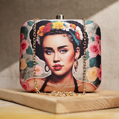 Artklim Miley Cyrus Printed Clutch