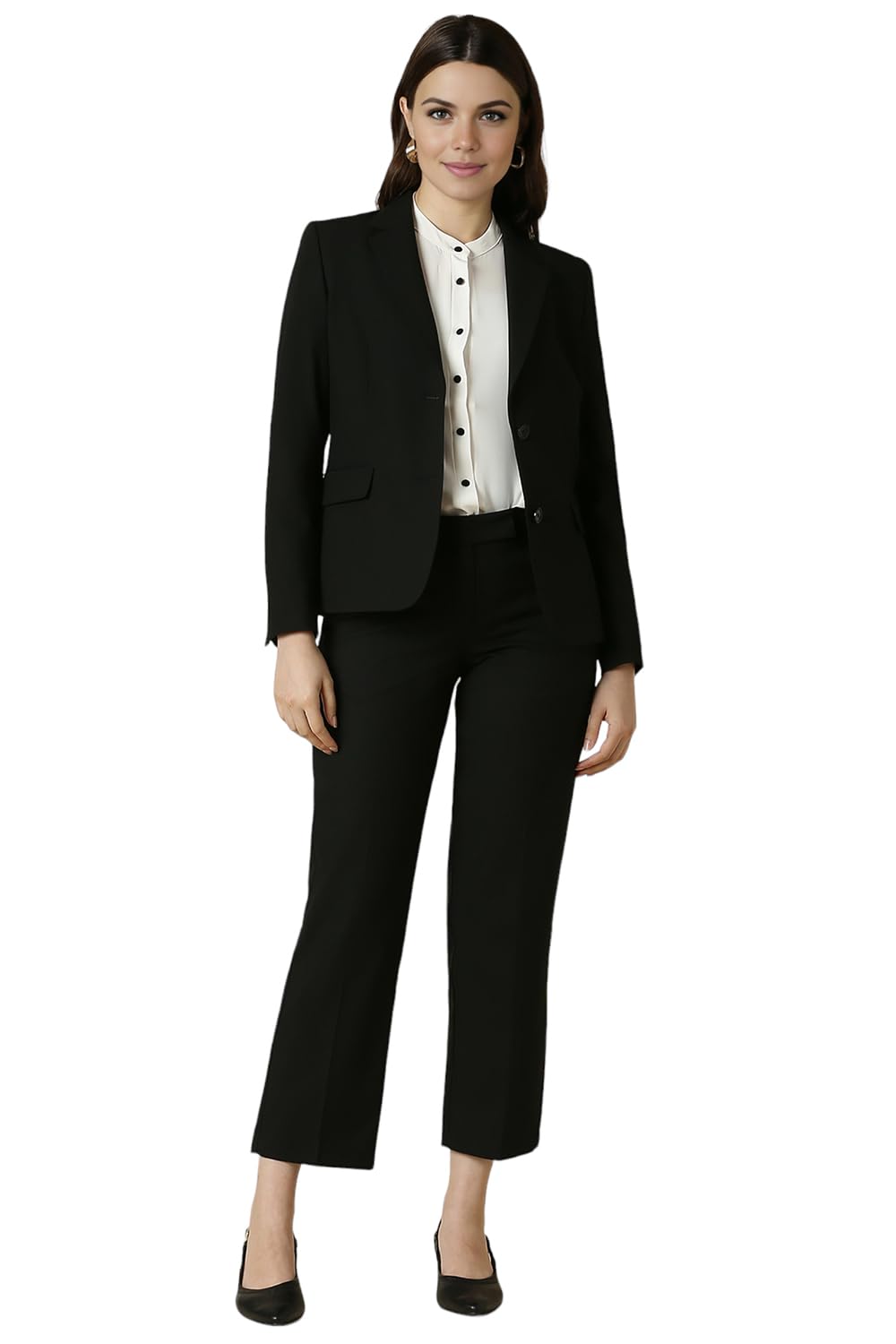 Allen Solly Women's Blazer (AHBZWRGBS03552_Black