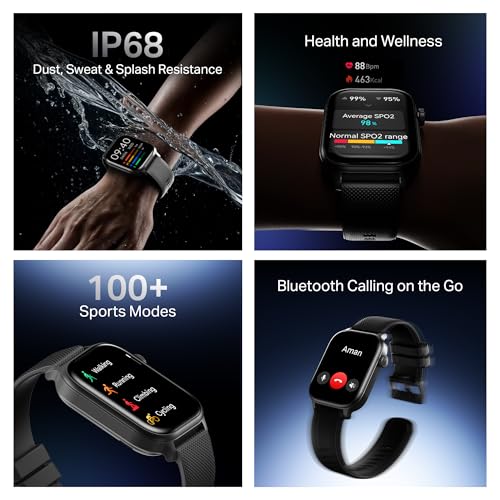 boAt Storm Infinity Plus w/20 Days Extensive Battery Life, Huge 680 mAh, Only Charge Once a Month, 1.96" Display, Functional Crown, Multiple Sports Modes, smart Watch for man & Woman (Active Black)