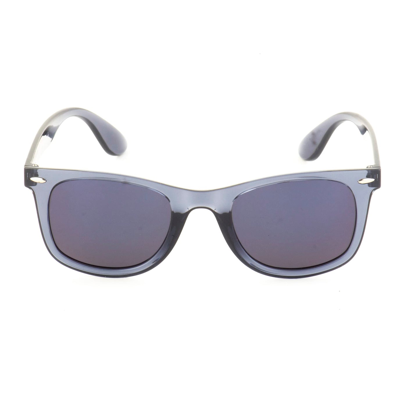 UNITED COLORS OF BENETTON solid purple lens wayfarer sunglasss full rim blue frame