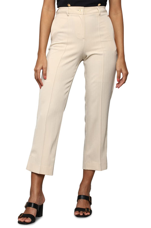 Allen Solly Women's Regular Pants (Cream)