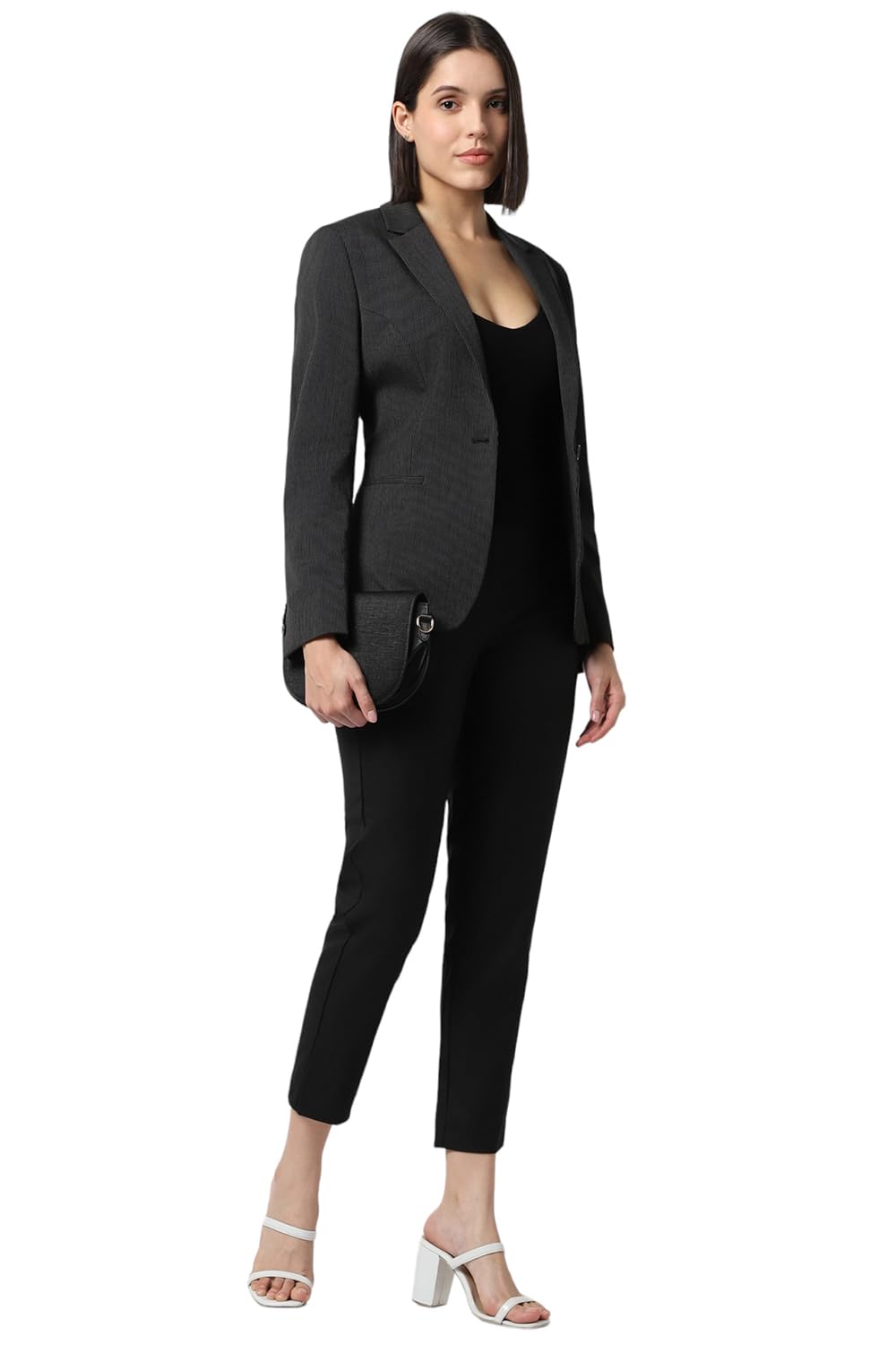 Van Hesuen Women's Formal Regular Blazer (VWBZCRGBW85859_Black