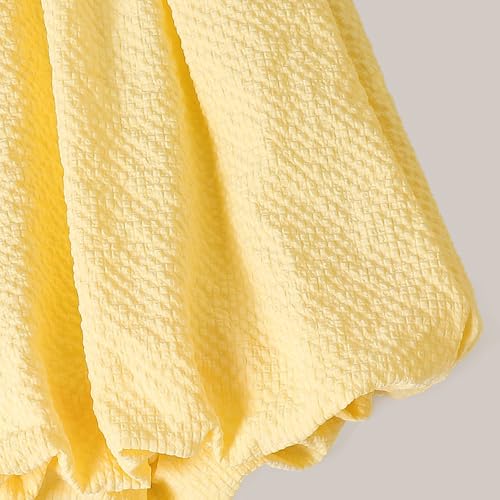 Hoscotch Girls Solid Yellow Sleeveless Short Set For Ages (5.5-6 Years)