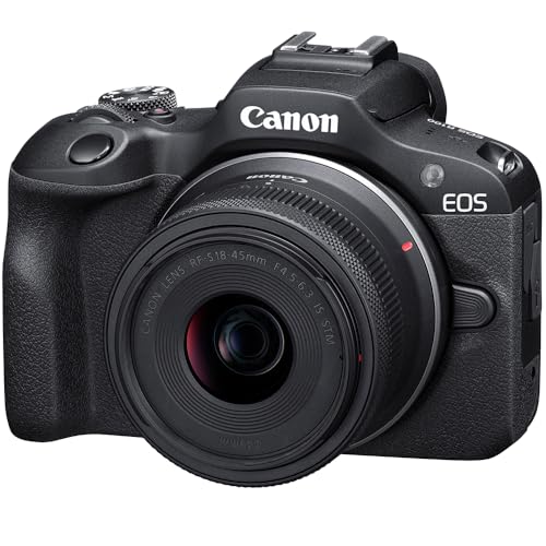 Canon EOS R100 Camera Double Zoom 2 Lens Kit w/RF-S 18-45mm + RF 75-300mm Lenses 6052C111 Bundle with Deco Photo Kit Including Lexar Premium PRO Series 64GB SDXC Memory Card + Corel Photo Video Suite