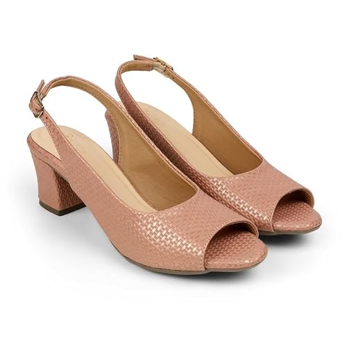 tresmode PEEP Pink Women's Dress Peep-Toe Sandals in Size 7 UK / 40 EU