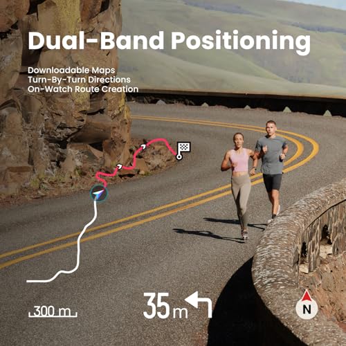 Amazfit Cheetah 2 Pro 48mm GPS Running Smartwatch, 1.32" AMOLED Display, Sapphire Glass, Ti Case, 32GB Storage, 20 Days of Battery, 5 ATM, Flashlight, Offline Maps, 170+ Sports for Android & iPhone