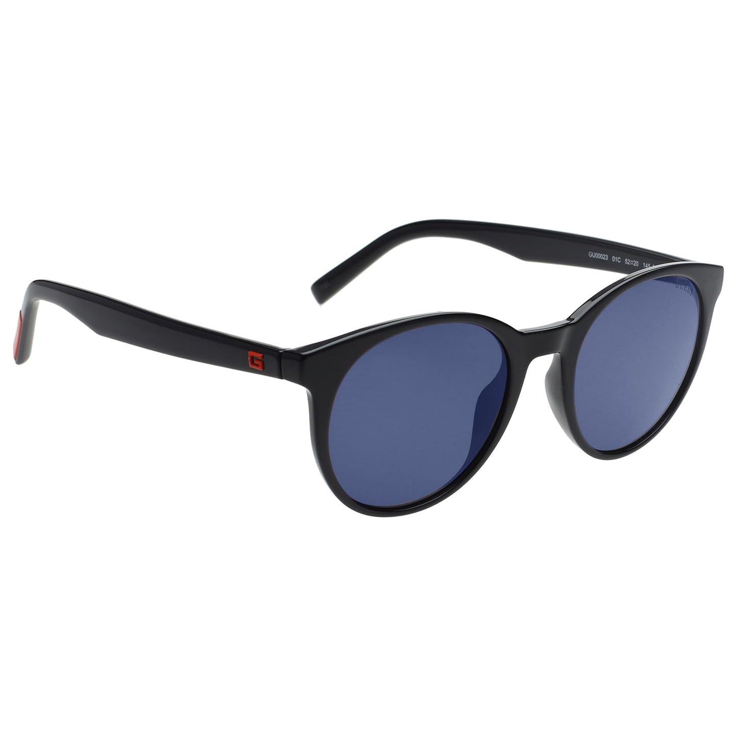 GUESS|Black Full Frame Oval Sunglasses|100% UV Protected (Uv 400) Grey Gradient Faded Lens|Men's & Women's|Small|GU00023 01C 52 S