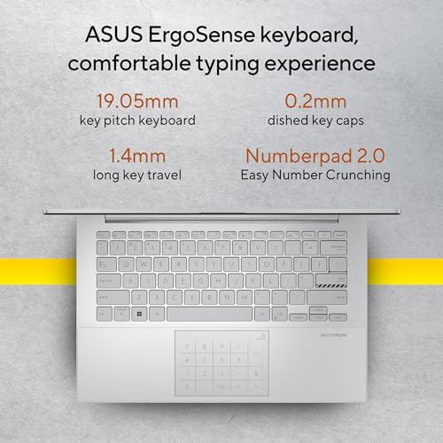 ASUS Vivobook Go 14 (2026),AMD Ryzen 5 40, AMD Radeon iGPU,16GB RAM,512GB SSD,FHD, 14"(35.5 cm),Windows 11 Home,M365 Basic(1 Year)* Office 2024,Cool Silver,1.38 Kg,E1404FA-EB1226WS,Thin & Light Laptop