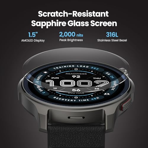 Amazfit Balance 2 Smart Watch 47mm AMOLED Sapphire Glass Display, Dual Band GPS, 21 Days Battery, 170+ Sport Modes, Hyrox Mode, Accurate Readings, for Android & iPhone