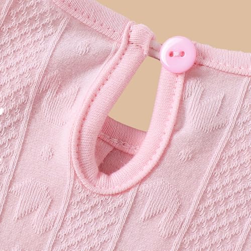 Hopscotch Girls Short Sleeves Pink Angel Wings Romper For Ages (9-12 Months)