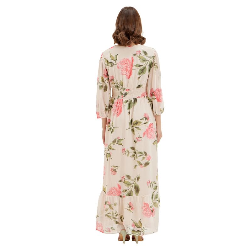 Kazo Allison Maxi Dress for Women Beige