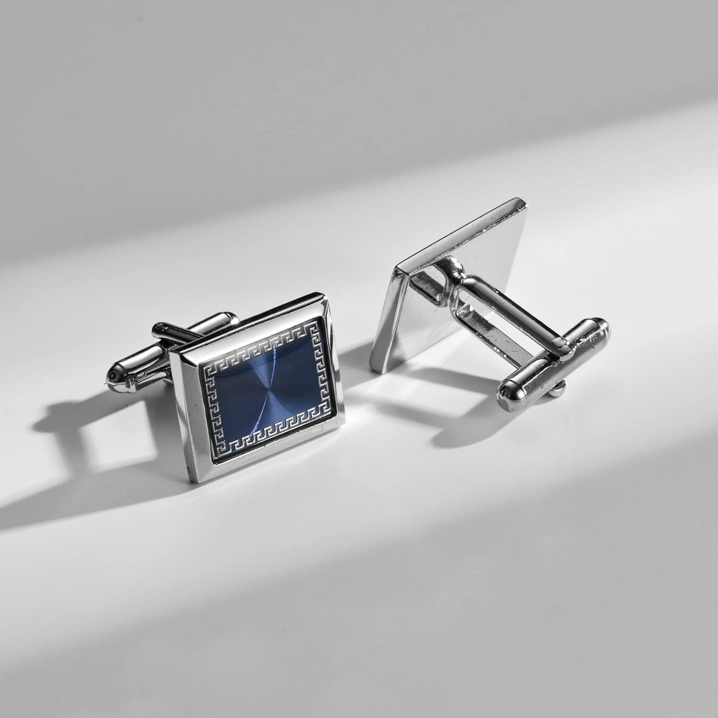 UJOY Mens Cufflinks Set 4 Pairs Formal Business Shirts Dress Buttons Cuff Link Box Packed T0204001, Metal, brass