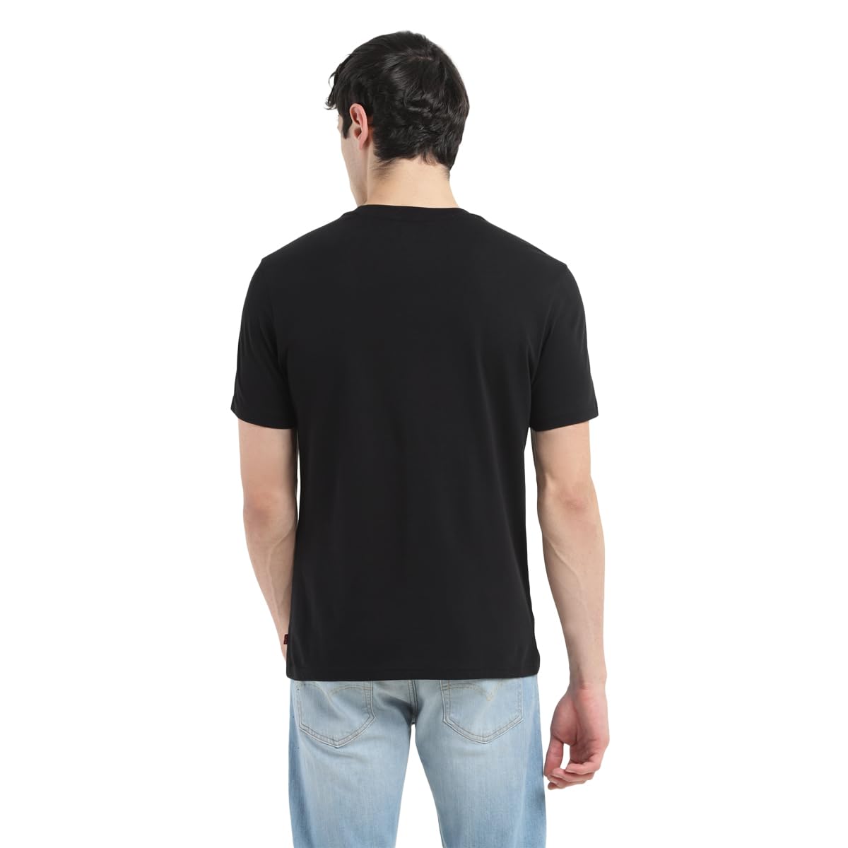 Levi's Men's Crew Neck Regular Fit Brand Logo T-Shirts Black Beauty