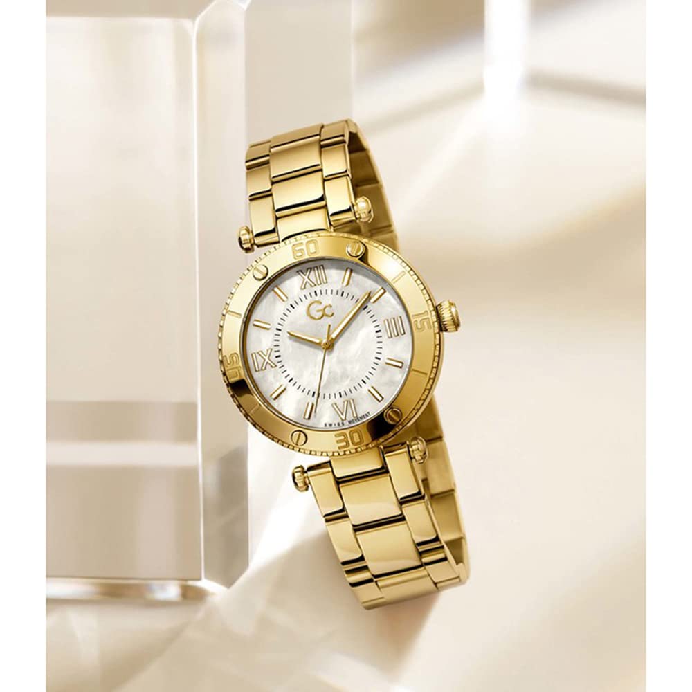 Gc Womens 34 mm Muse White Dial Stainless Steel Analog Watch - Z05003L1MF