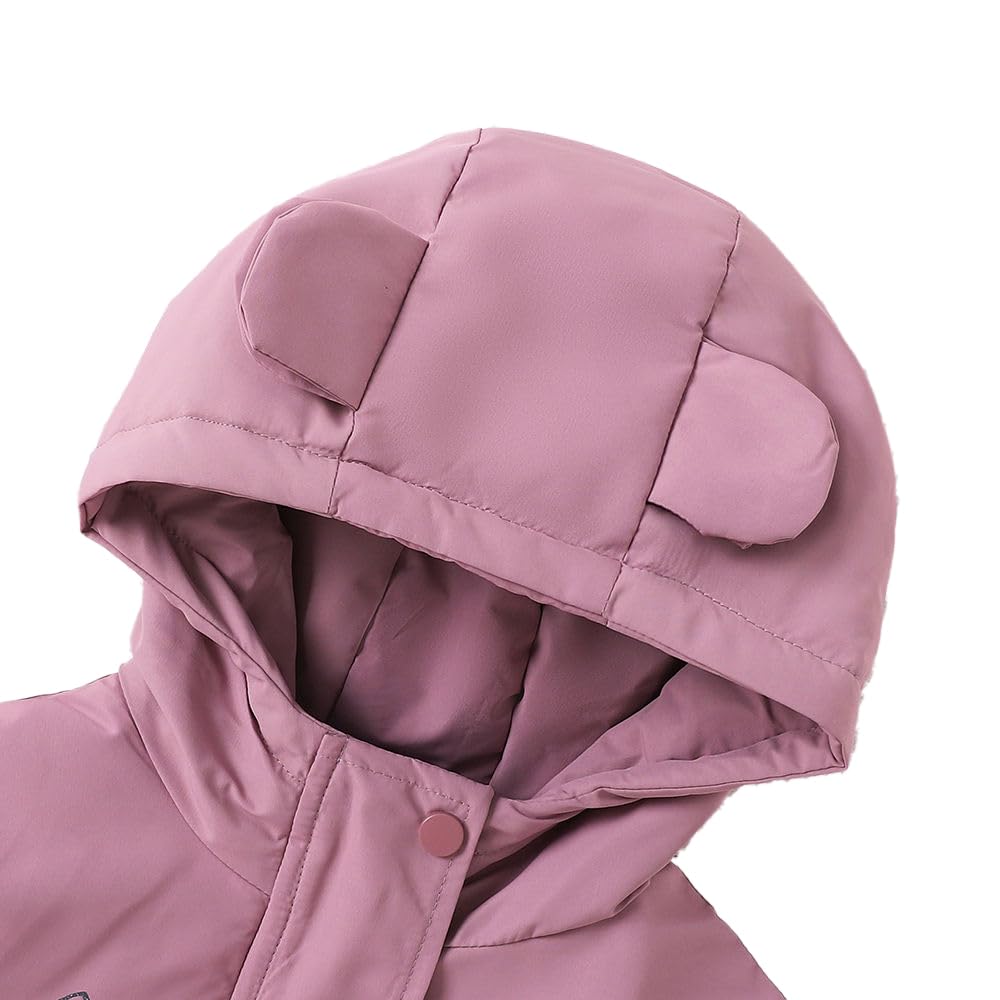 Hopscotch Girls Polyester Waist Length Jackets in Purple Color For Ages (2-3 Years)