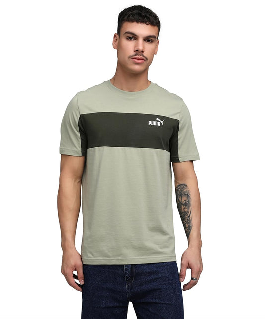 Puma, Men, ESS Block Tee, Dark Olive, XS, (68468582)