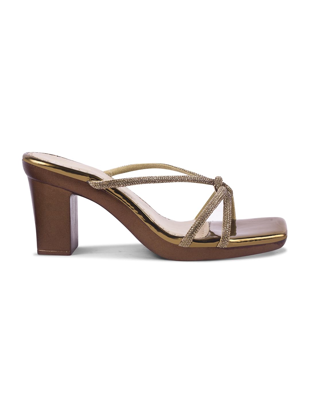 SVYA Comfortable Heel Sandals for Women and Girl. (Copper, UK Footwear Size System, Adult, Women, Numeric, Medium, 5)