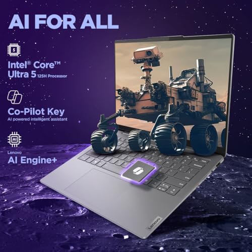 Lenovo Yoga Slim 7 Intel Core Ultra 5 125H 14"(35.5cm) WUXGA-OLED Laptop (16GB RAM/1TB SSD/AI PC/2Wx4 Speakers/Windows 11/Microsoft 365 Basic + Office Home 2024/1Yr ADP Free/Grey/1.4Kg), 83CV00DGIN
