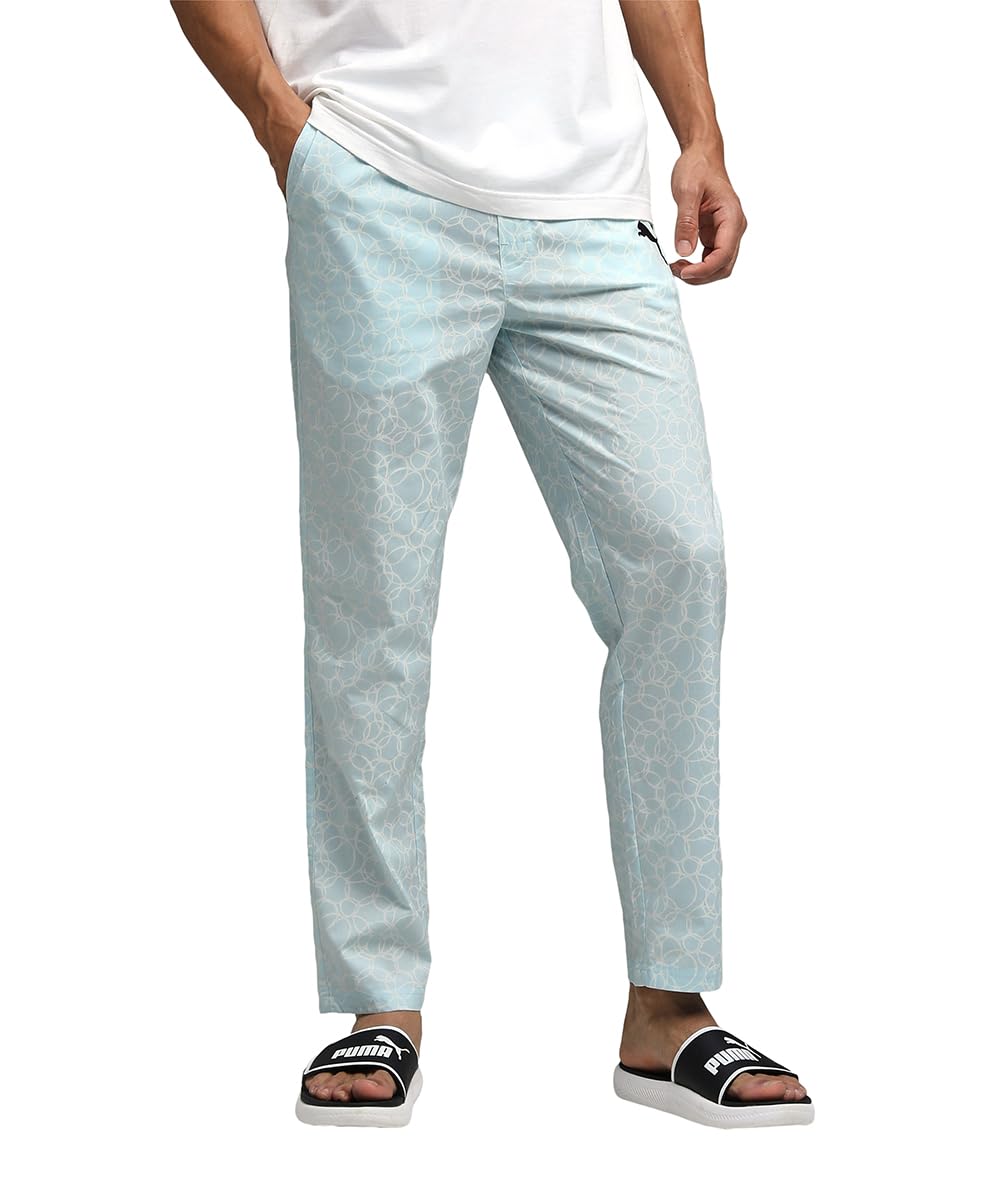 PUMA | Men's Comfort Weave Printed Lounge Pants | Nitro Blue-White | 2XL